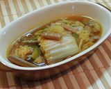 白菜とぜんまいのピリ辛スープ作り方4写真