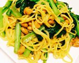 簡単！5分！小松菜と納豆の焼きそば作り方6写真