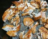 プチプチ胡麻と焼鮭が芳ばしい豪華親子丼♪作り方3写真
