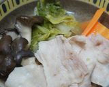 豚バラ肉と平茸の柚子こしょう鍋作り方4写真