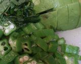 ♪アボカドとオクラの醤油麹和え♪作り方1写真