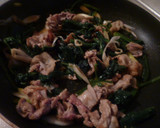 豚肉とほうれん草のピリ辛みそ炒め♪作り方5写真