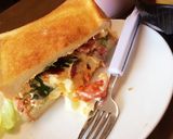 焼鮭と卵マヨの美味しいホットサンドイッチ作り方32写真