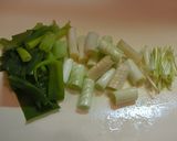 長葱と黄ニラの白みそ酢作り方1写真