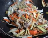 半田ソーメンのたっぷり野菜でキムチ麺作り方2写真