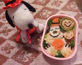 キャラ弁 スヌーピー/ハロウィン作り方3写真