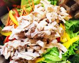 レタス☆モリモリ♪ゆで鶏中華風サラダ作り方4写真