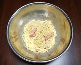 和製生パスタ「むぎきり」のカルボナーラ作り方9写真