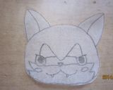 妖怪ウォッチ　キャラ弁　ダークニャン作り方1写真