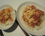 トマトまるごと卵とじそうめん作り方5写真