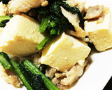 冷凍豆腐☆小松菜と豚肉の中華炒め作り方6写真