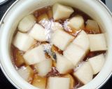 シンプル里芋と大根の煮物。田舎の味作り方4写真