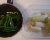 水菜とネギの♪鴨鍋作り方1写真
