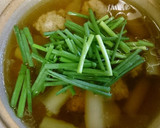 水菜とネギの♪鴨鍋作り方7写真