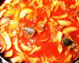 さば味噌缶と白菜のトマト鍋作り方4写真