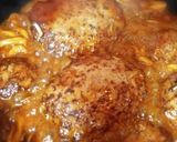 我が家のハンバーグ＊きのこソースで煮込む作り方10写真