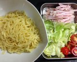 カットレタスと即席麺の冷やし中華作り方3写真