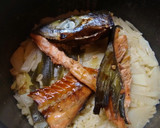 大根と秋鮭の端で炊き込みご飯作り方3写真