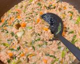 豚ひき肉ニラ丼作り方4写真