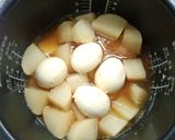 大根と鶏肉、卵の煮物。炊飯器で柔らか作り方6写真