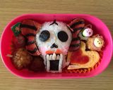 妖怪ウォッチ しゃれこ婦人 キャラ弁♪作り方4写真