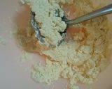 HM豆腐チーズ紫芋のホットケーキ☆薩摩芋作り方2写真