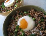 Ｗタマゴ♡♥肉そぼろ丼作り方5写真