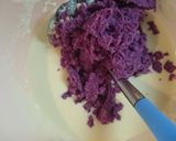 HM豆腐チーズ紫芋のホットケーキ☆薩摩芋作り方7写真