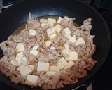 豚バラで塩麻婆豆腐のどんぶり♪作り方4写真