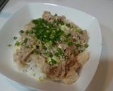 豚バラで塩麻婆豆腐のどんぶり♪作り方6写真
