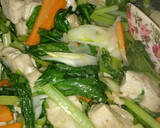 小松菜と鶏ムネ肉のこってり味噌炒め作り方5写真