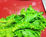 黄金千貫芋とマスタード菜のカフェ風サラダ作り方2写真