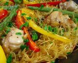 野菜ときのこ・チキンのパスタパエリア作り方11写真