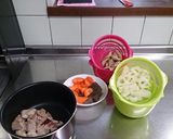 我が家の煮物(筑前煮風)作り方1写真