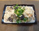 レンジで！鮭と秋野菜に豆乳おからソース♡作り方7写真