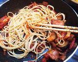 絶品!基本のイカとなすのトマトソース♡作り方9写真