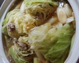 キャベツまるごと豚味噌鍋♡作り方5写真