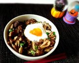 挽き肉ときのこ丼 柚胡椒風味♪作り方5写真