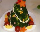 クリスマスツリーサラダ作り方4写真