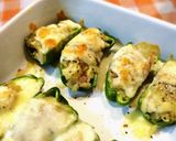 ピーマンに豚肉入った チーズ焼き作り方5写真