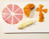 柿とりんごのフルーツサラダ作り方1写真