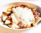 リメイク☆パンの耳にチーズ&ミートかけて作り方3写真