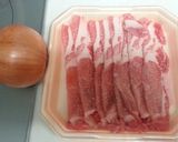 豚肉と玉ねぎの変り炒め作り方1写真