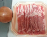 豚肉と玉ねぎの変り炒め作り方1写真