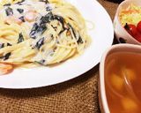 ＊簡単♪海老とホーレン草のパスタ＊作り方6写真