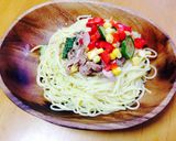 大葉にんにく醤油パスタサラダ作り方3写真