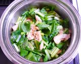 水なしで作れる！小松菜油揚げめんつゆ煮作り方4写真