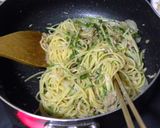ツナと水菜☆バター醤油スパゲッティ作り方4写真