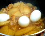 下ゆでなし!簡単こってり大根と鶏の親子煮作り方7写真