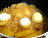 下ゆでなし!簡単こってり大根と鶏の親子煮作り方8写真